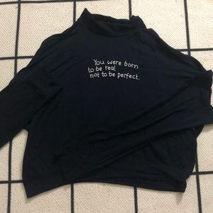 Wet Seal mock neck long sleeved crop top